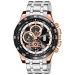 PIRASO ANALOG DATE DISPLAY BLACK COPPER DIAL & SILVER CHAIN-RSSL 2025 BLACK COPPER SILVER