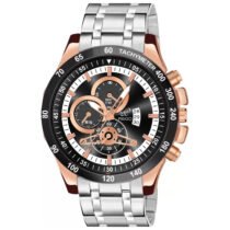 PIRASO ANALOG DATE DISPLAY BLACK COPPER DIAL & SILVER CHAIN-RSSL 2025 BLACK COPPER SILVER