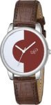 PIRASO Analog Two Tone Brown & White Dial & Brown Strap Watch for Women-6622 C&W-S