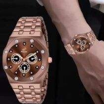 PIRASO New Look Daimond Dial and Stainless Steel Chain Analog Watch for Men