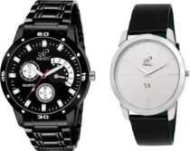 Analog Combo Wrist Watch Black & White DIAL Watch for Men