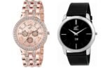 Analog Combo Wrist Watch Pink & Black DIAL Watch for Men & Women