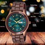Classy Look Analog Mesh Strap Men's Watch (Brown Blue Dial Brown Colored Strap)