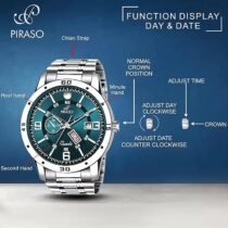 Analog Day and Date Working Display MESH Strap Watch for Men & Boys