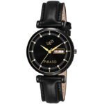 PIRASO Black Dial & Black Strap with Day&Date Display Working Watch for Women&Girl Analog Watch - for Women