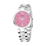 PIRASO Pink Dial with Silver Stainless Steel Chain Watch for Women-2270 PINK