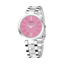 PIRASO Pink Dial with Silver Stainless Steel Chain Watch for Women-2270 PINK