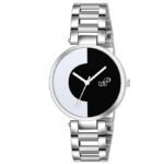 PIRASO Analog Two Tone Black & White Dial Watch for Women-6622 B&W