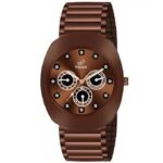 PIRASO Diamond Dial & Brown Chain Analog Watch for Men-RA-DO 2026 BROWN