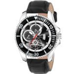 Piraso Date Black Dial And Black Strap Watch for Men-ROL-X 2025 BLACK STRAP