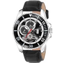 Piraso Date Black Dial And Black Strap Watch for Men-ROL-X 2025 BLACK STRAP