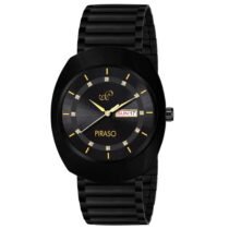 PIRASO DATE BLACK DIAL & BLACK CHAIN ANALOG WATCH FOR MEN-RA-DO C27 BLACK