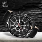 PIRASO Analog Full Black Dial & Black Strap Watch for Men-RSSL 2020 FULL BLACK (STRAP)
