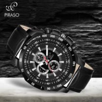 PIRASO Analog Full Black Dial & Black Strap Watch for Men-RSSL 2020 FULL BLACK (STRAP)