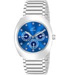 PIRASO Diamond Blue Dial & Silver Chain Analog Watch for Men-RA-DO 2026 BLUE SILVER