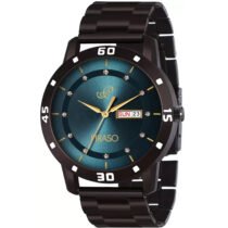 PIRASO DAY & DATE BLUE DIAL & BROWN CHAIN FOR MEN-D&D F92 BLUE