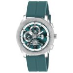 Piraso Turquoise Date Dial & Turquoise Silicone Strap Analog Watch For Men-973 2025 SILVER TURQUOISE SILICONE STRAP