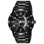 PIRASO Day & Date Black Dial & Black Chain Analog Watch For Men-PR2727 FULL BLACK