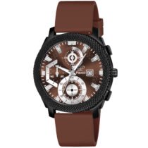 Piraso Brown Dial With Brown Silicone Strap Analog Watch For Men-972 ADIFI BROWN SILICONE STRAP