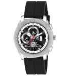 Piraso Black Date Dial With Black Silicone Strap Analog Watch For Men-973 2025 SILVER BLACK SILICONE STRAP