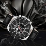 PIRASO Analog Black Dial with Black Strap Watch for Men-RSSL 2020 BLACK SILVER (STRAP)