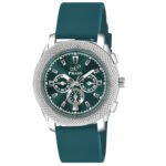 Piraso Turquoise Dial & Turquoise Silicone Strap Analog Watch For Men-973 8905 SILVER TURQUOISE SILICONE STRAP