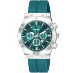 Piraso Turquoise Date Dial &Turquoise Silicone Magnetic Lock Strap Watch For Men-HUB 2022 SILVER TURQUOISE MAGNETIC STRAP