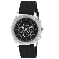 Piraso Black Dial & Black Silicone Magnetic Lock Strap Analog Watch For Men-973 2022 BLACK MAGNETIC STRAP