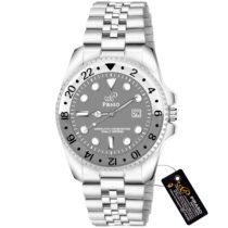 Piraso Grey Dial And Silver Chain Analog Watch for Men-ROL-X OG GREY SILVER