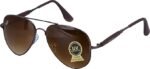 PIRASO Brown lens & Metal Frame Aviator Sunglass For Men & Women-3026 BROWN V/S BROWN B