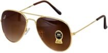 PIRASO Aviator Black lens Sunglass For Men & Women-3077-BROWN LENS