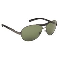 PIRASO oval green lens & black frame sunglasses For Men-4494 GREEN BLACK