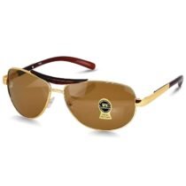 PIRASO oval brown lens & gold frame sunglasses For Men-4494 BROWN GOLD