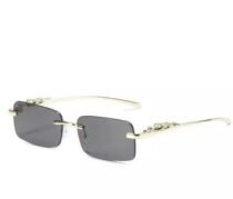 PIRASO Rectangular Black lens & Silver Frame Sunglass For Men & Women-PAI SILVER BLACK
