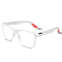 PIRASO Retro Square White frame Sunglasses For Men & Women-FT KC WHITE RED